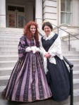 Elise Webb and June Schmitz appear on a Civil War walking tour 